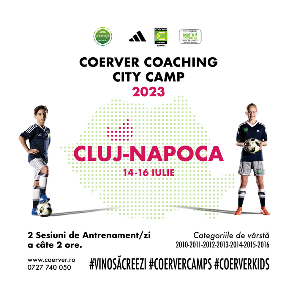 COERVER Coaching City Camp: Cluj-Napoca, Iulie 2023